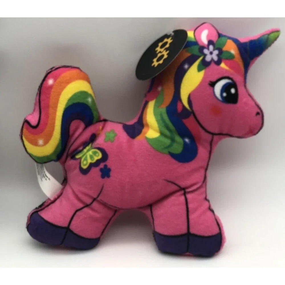 Toy Works SET of 2 Toys Rainbow Plush Unicorn Stuffed Animal 7